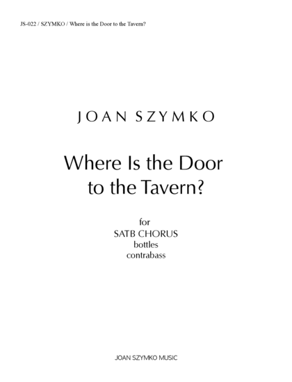 Cover image for Where is the Door to the Tavern?