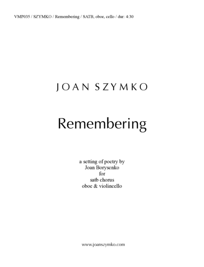 Cover image for Remembering