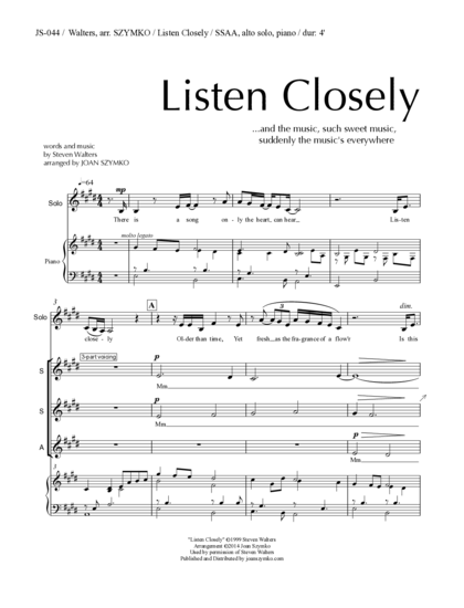 Cover image for Listen Closely