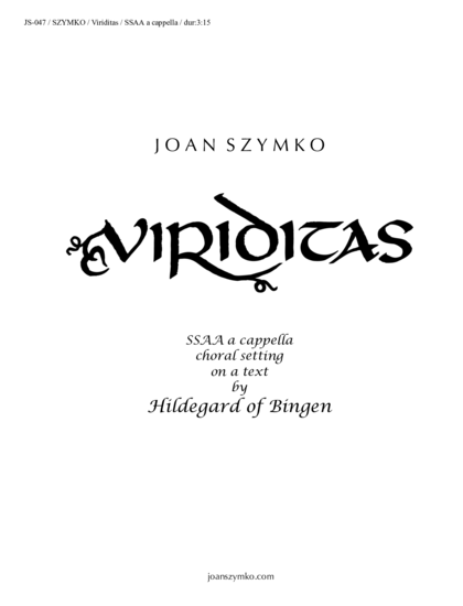 Cover image for Viriditas