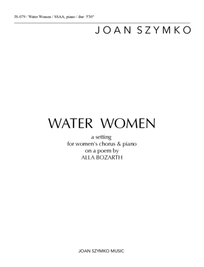 Cover image for Water Women
