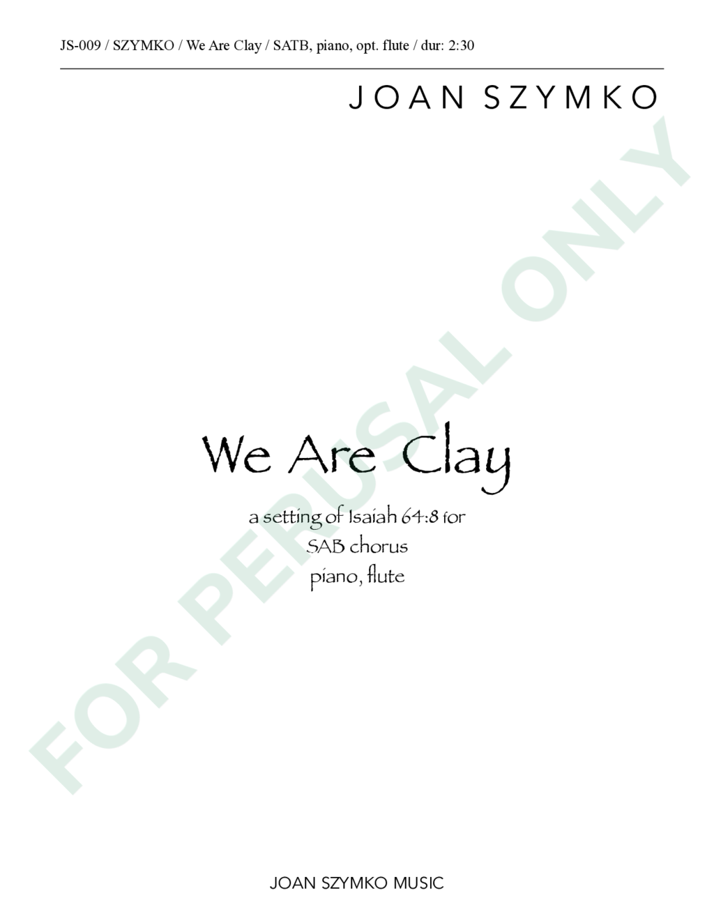 Page 1 of JS-009 score