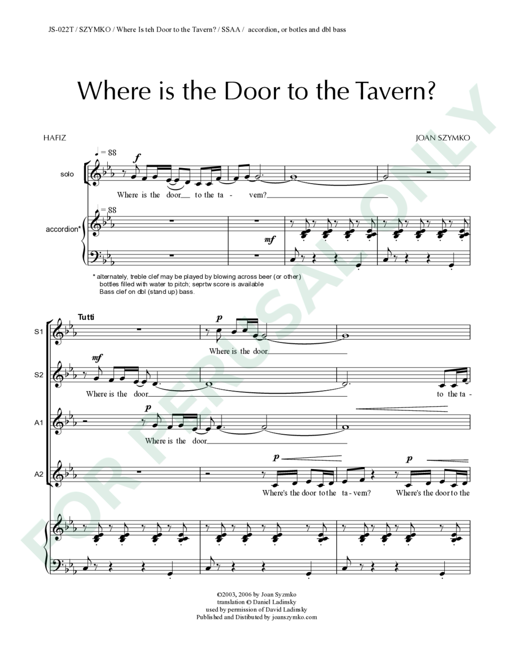 Page 1 of JS-022T score