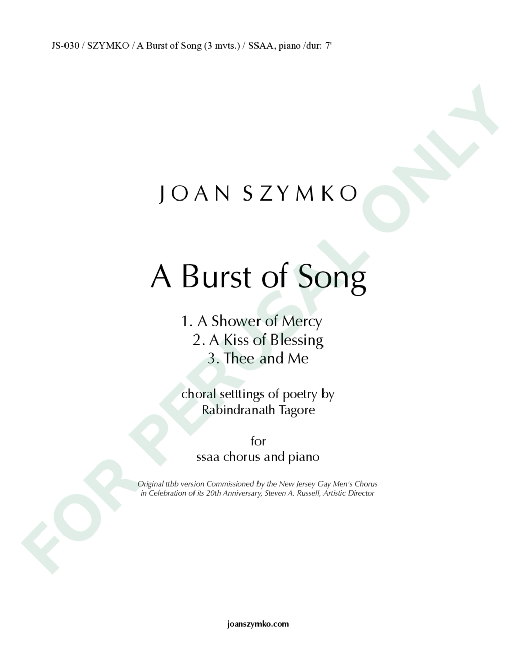 Page 1 of JS-030 score