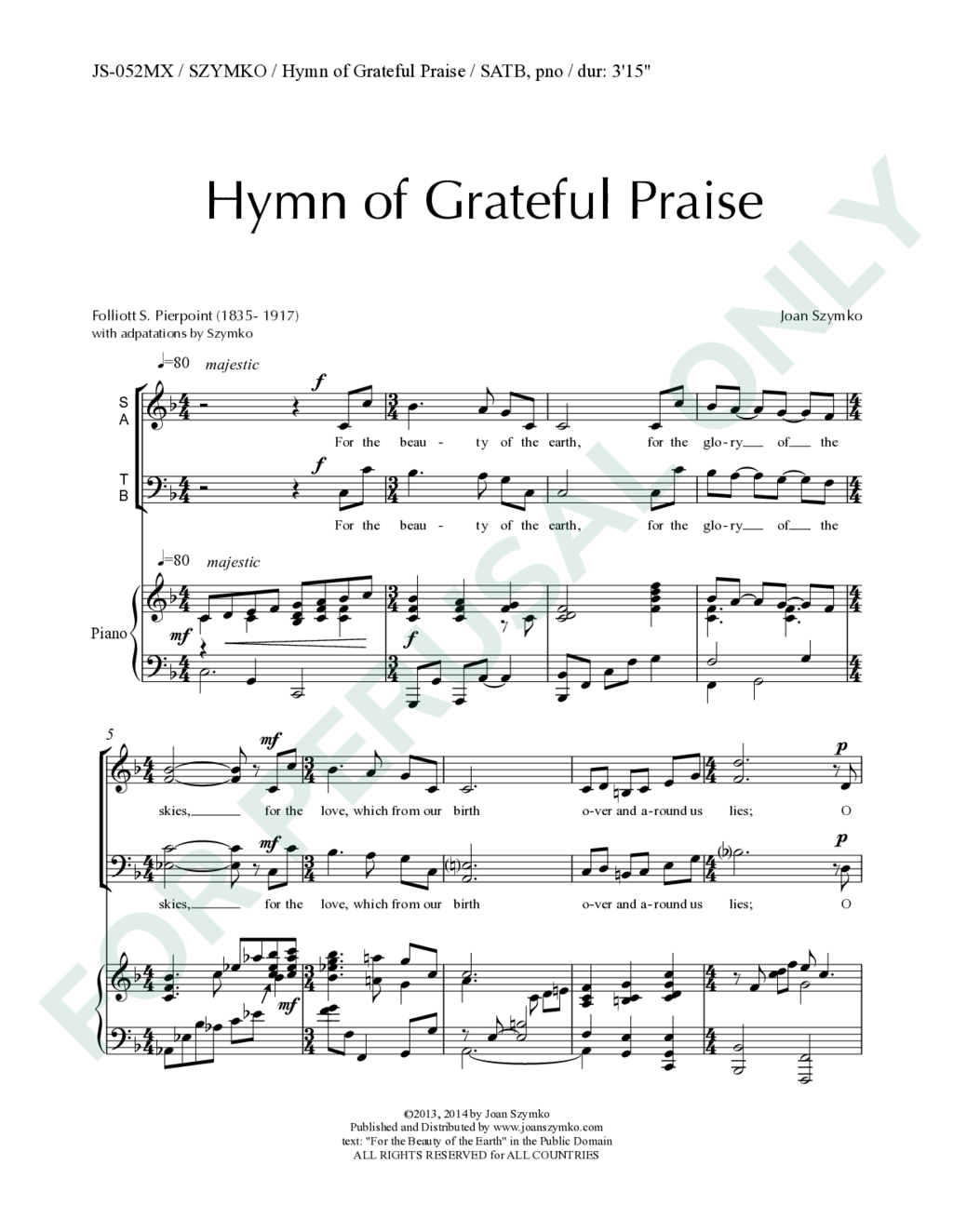Page 1 of JS-052MX score