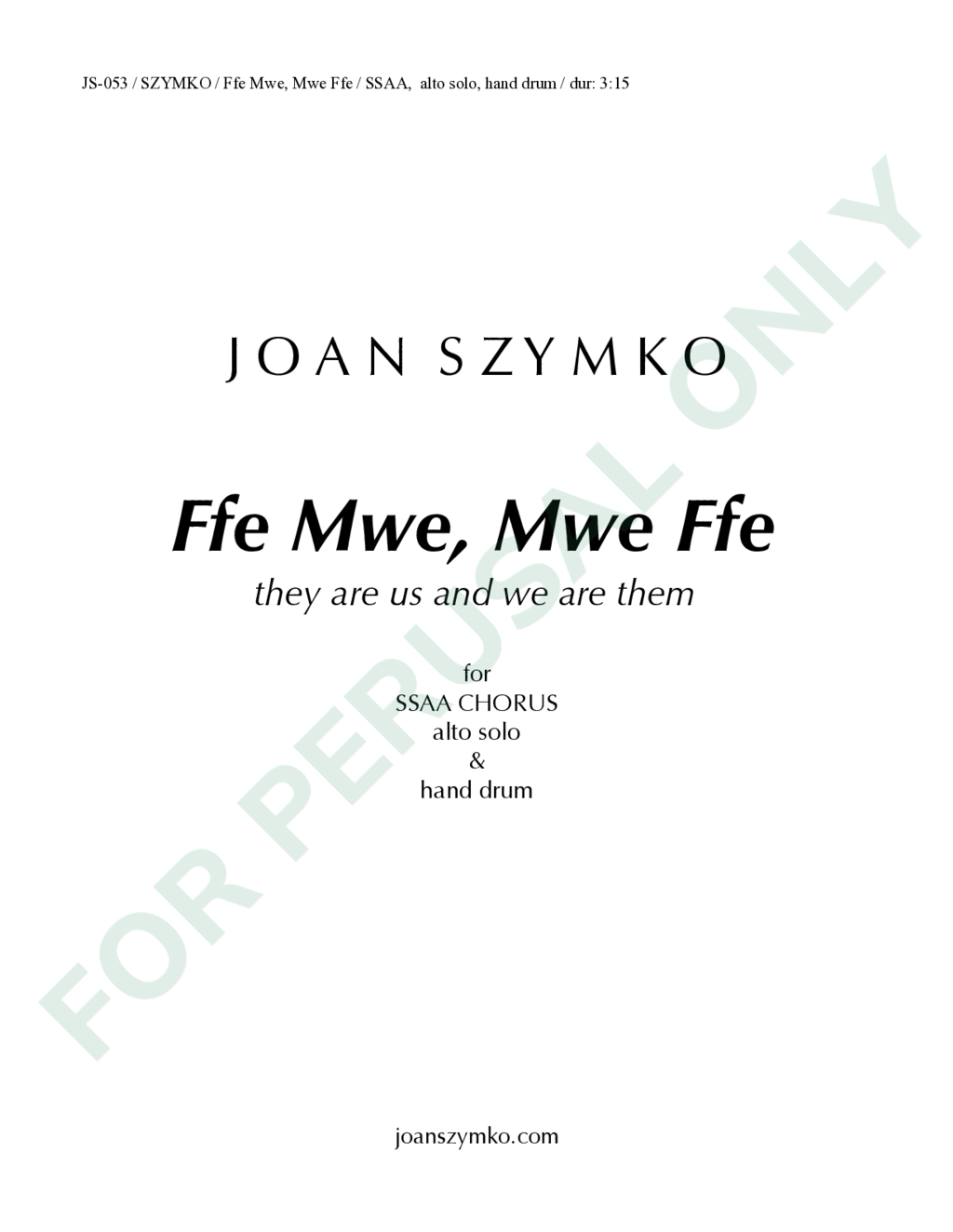 Page 1 of JS-053 score