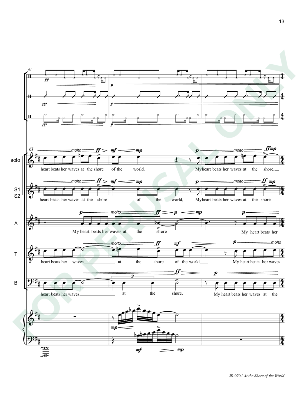 Page 13 of JS-070 score