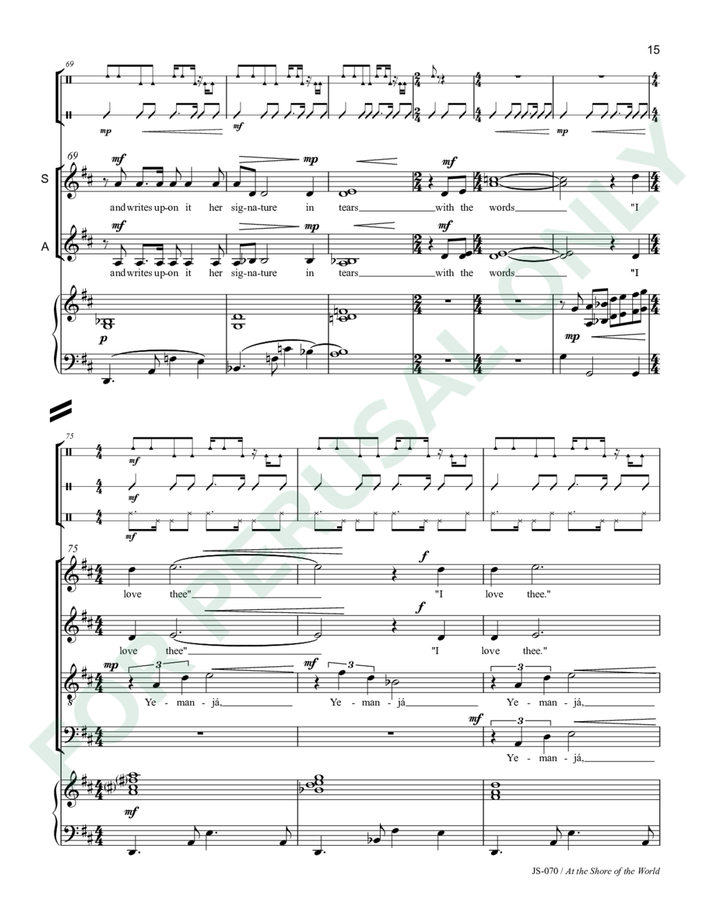 Page 15 of JS-070 score