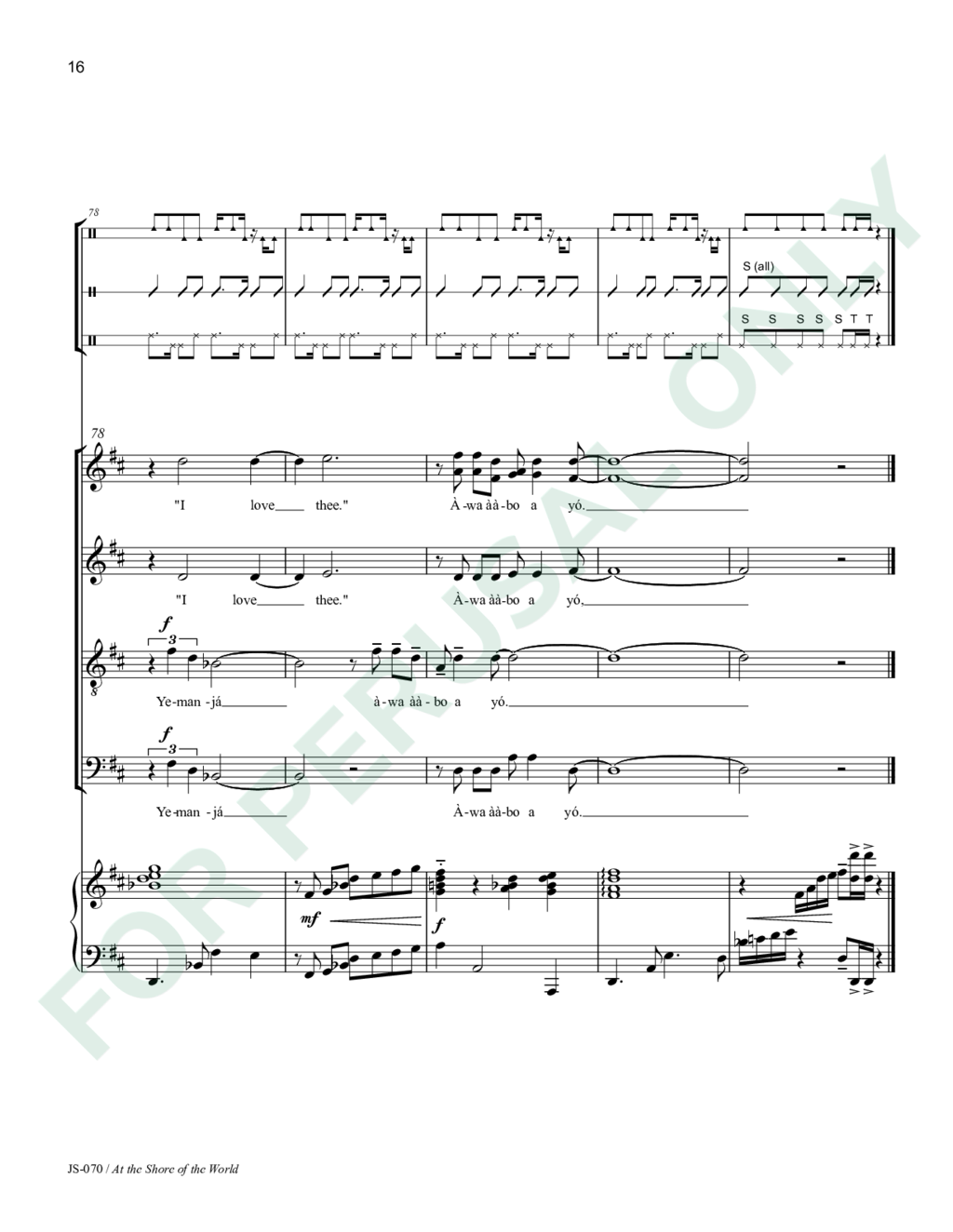 Page 16 of JS-070 score
